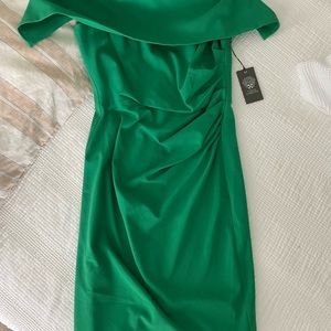 Vince Caputo green cocktail dress.